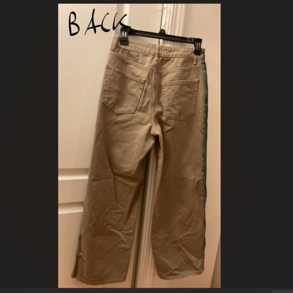 Urban Outfitters BDG High & Wide Jean green stripe US 26 Waist - Picture 2 of 4